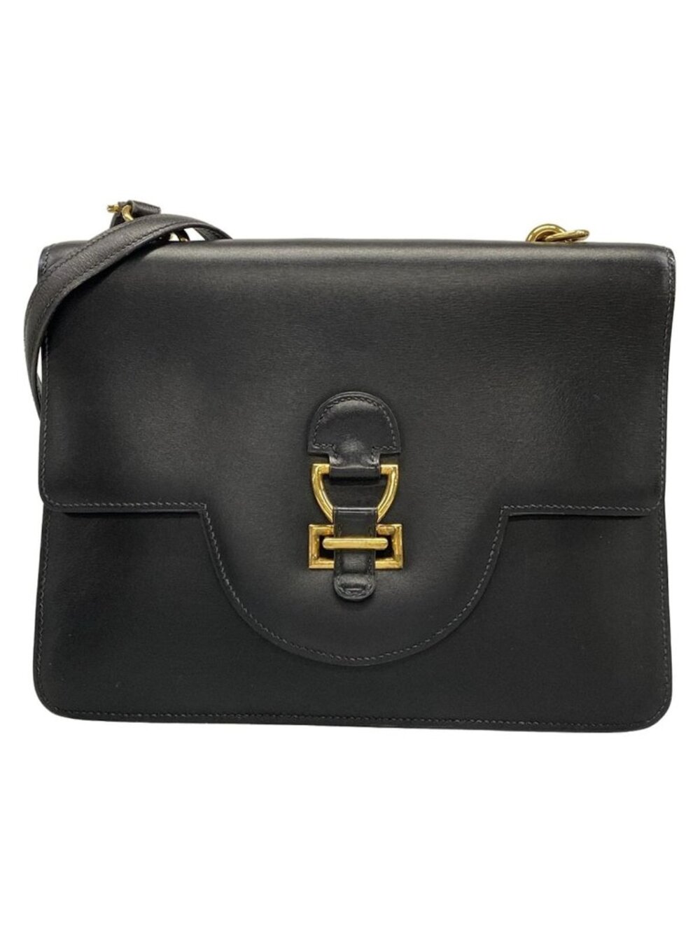 Hermes Shoulder Bag Sandrine Black Gold